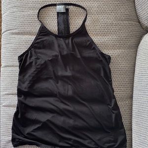Athleta black tank. T back with detail on back